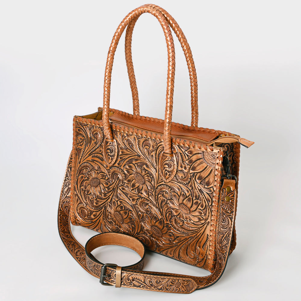 American Darling Hand-Tooled Genuine Leather Tote