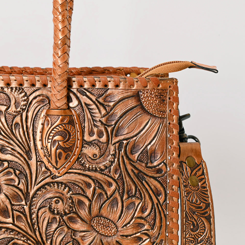 American Darling Hand-Tooled Genuine Leather Tote