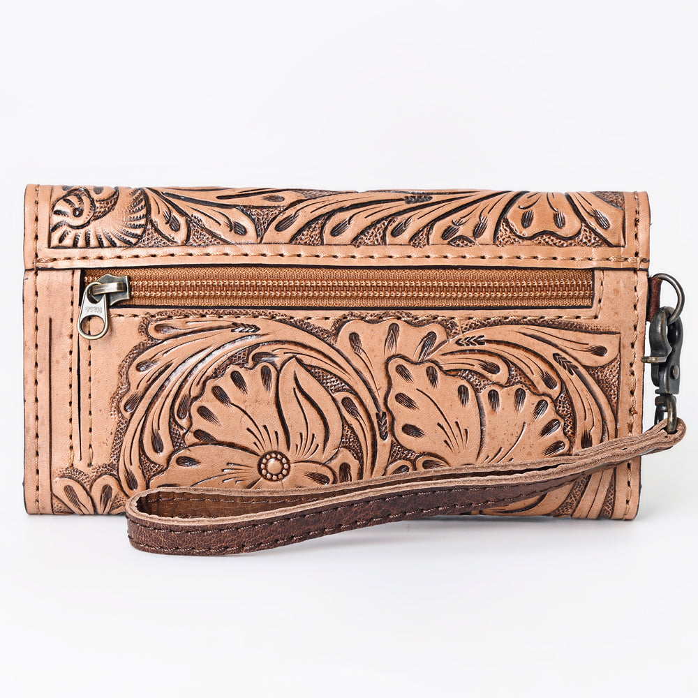 American Darling Clutch Hand Tooled Genuine Leather