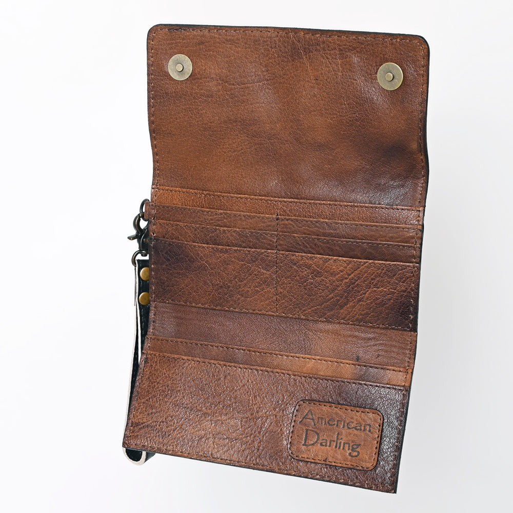 American Darling Clutch Hand Tooled Genuine Leather