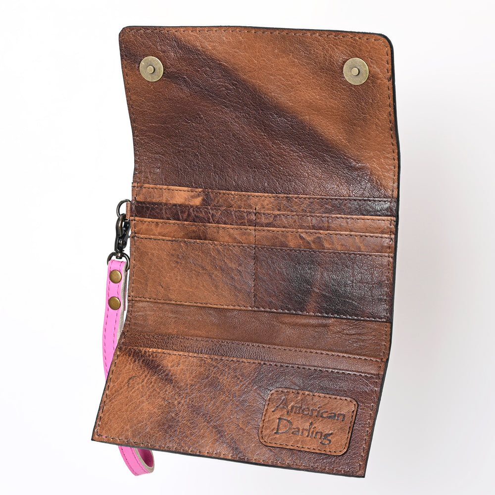 American Darling Clutch Hand Tooled Genuine Leather