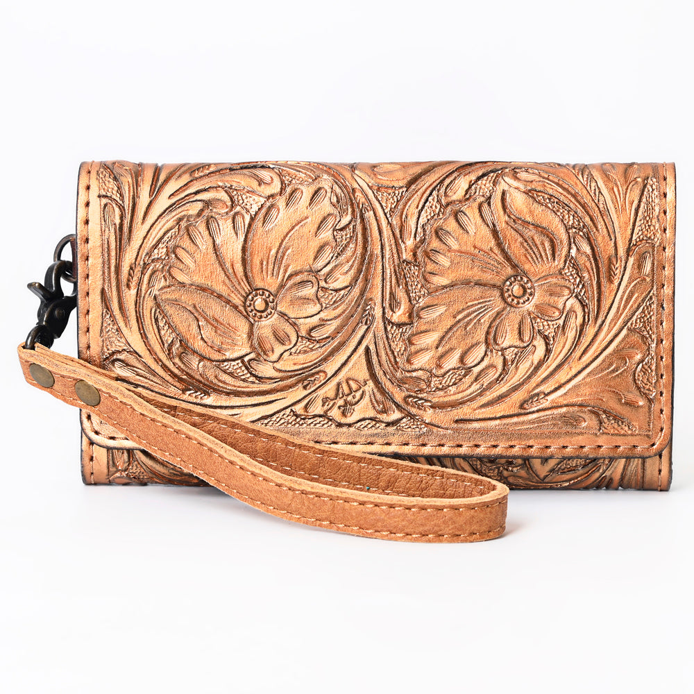 American Darling Clutch Hand Tooled Genuine Leather