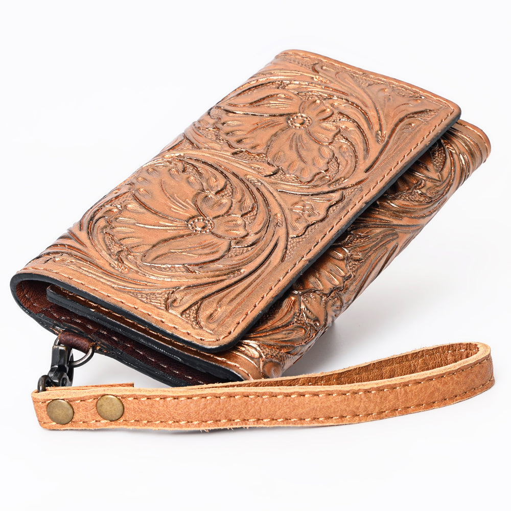American Darling Clutch Hand Tooled Genuine Leather