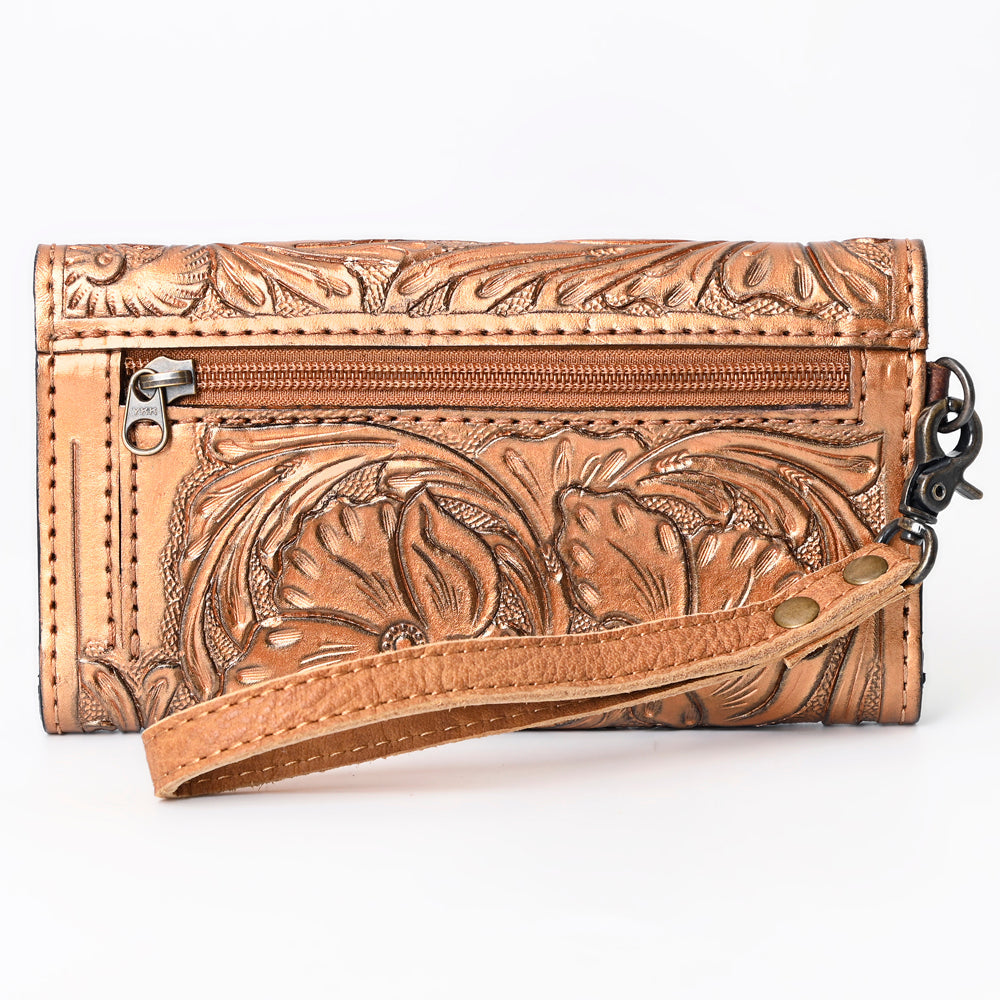 American Darling Clutch Hand Tooled Genuine Leather