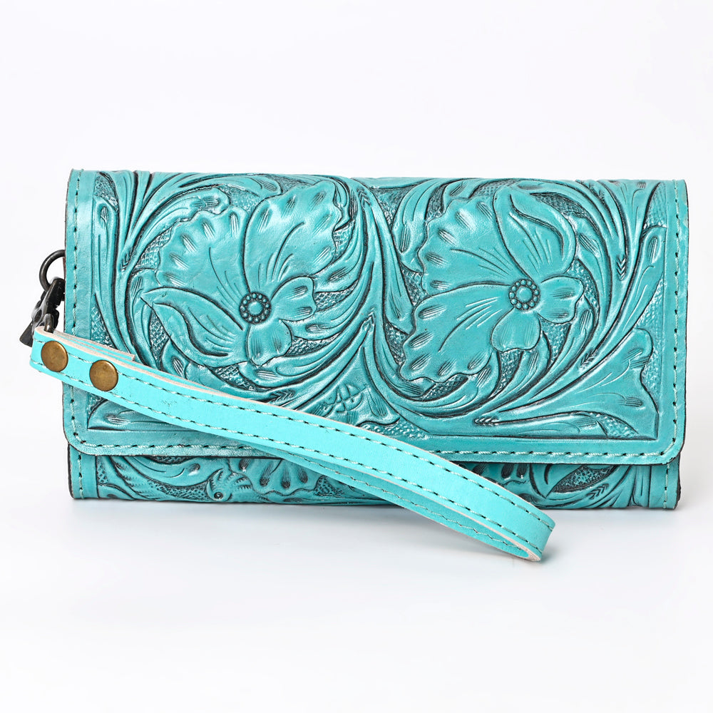 American Darling Clutch Hand Tooled Genuine Leather