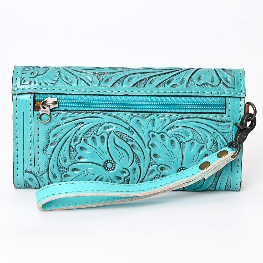 American Darling Clutch Hand Tooled Genuine Leather