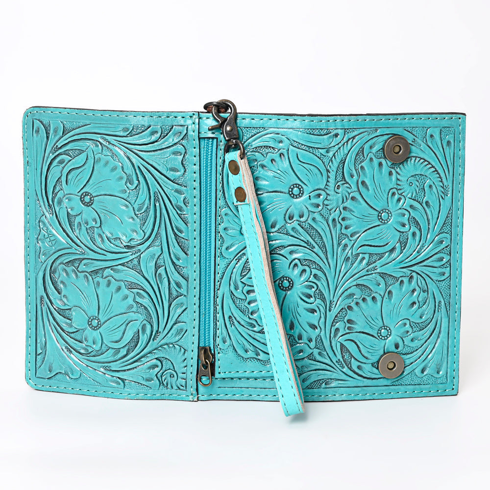 American Darling Clutch Hand Tooled Genuine Leather