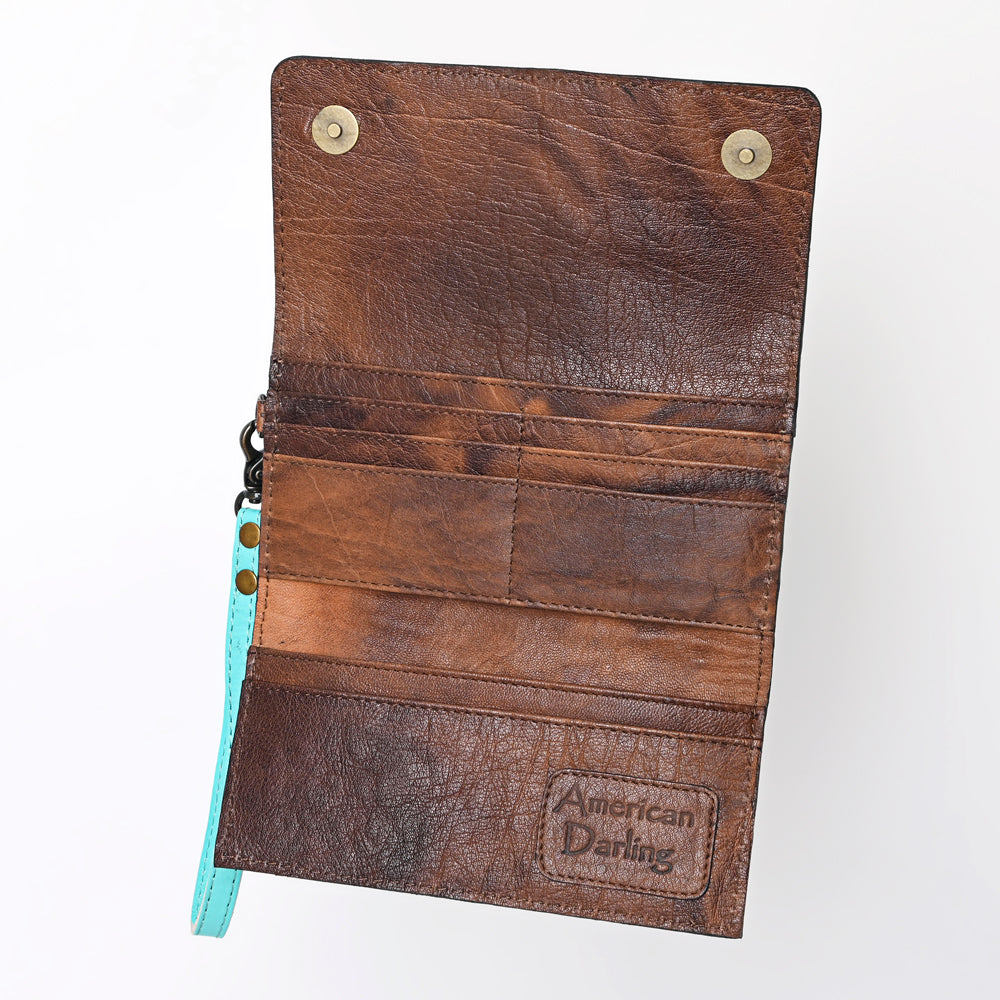 American Darling Clutch Hand Tooled Genuine Leather