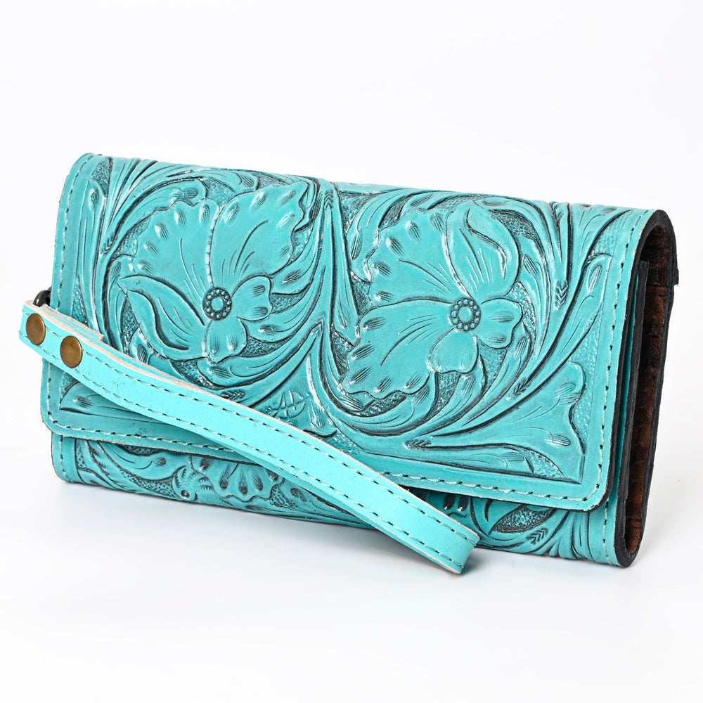 American Darling Clutch Hand Tooled Genuine Leather