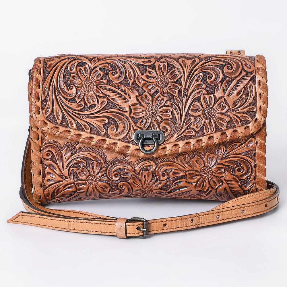 American Darling Wallet Hand Tooled Genuine Leather