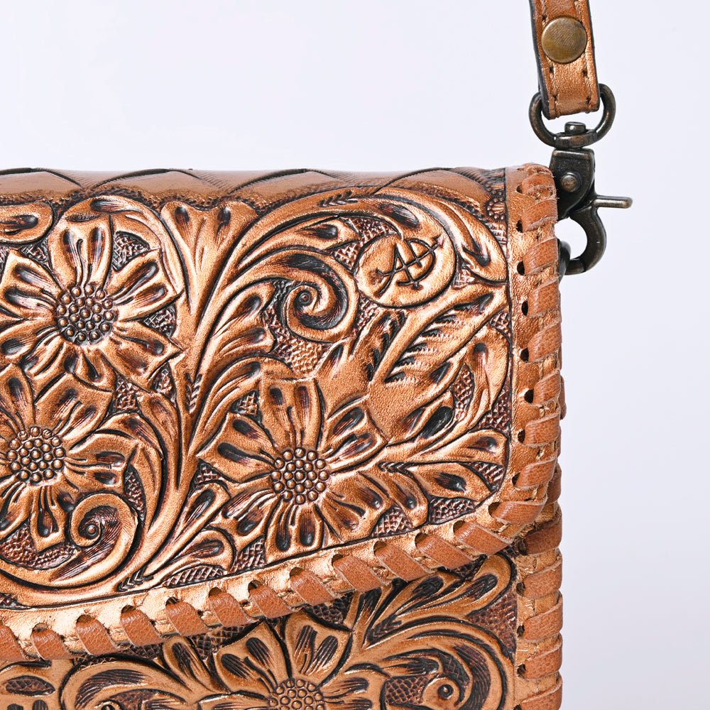 American Darling Wallet Hand Tooled Genuine Leather