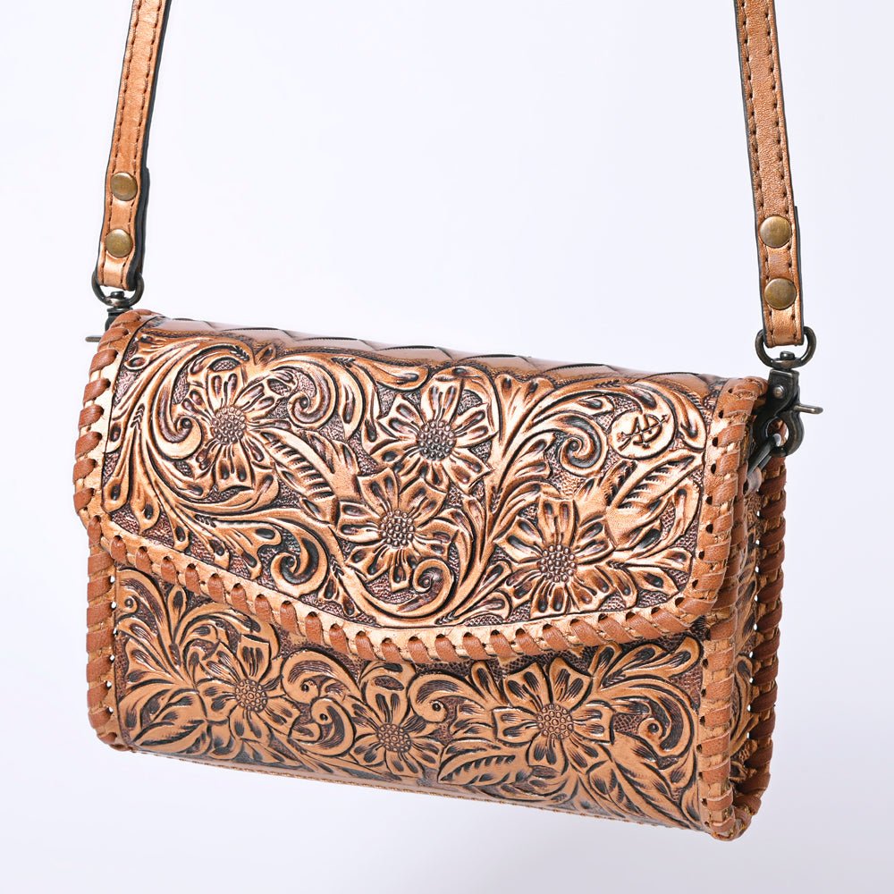 American Darling Wallet Hand Tooled Genuine Leather
