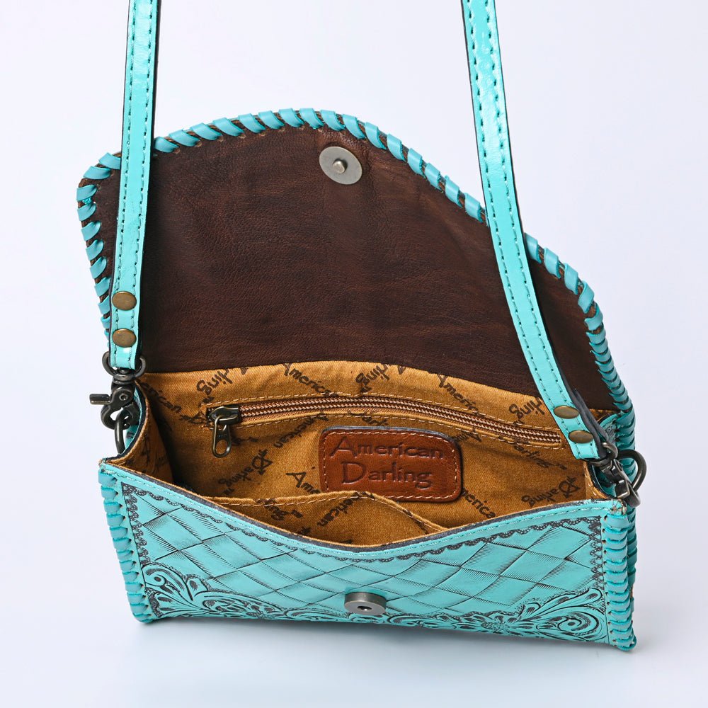 American Darling Wallet Hand Tooled Genuine Leather