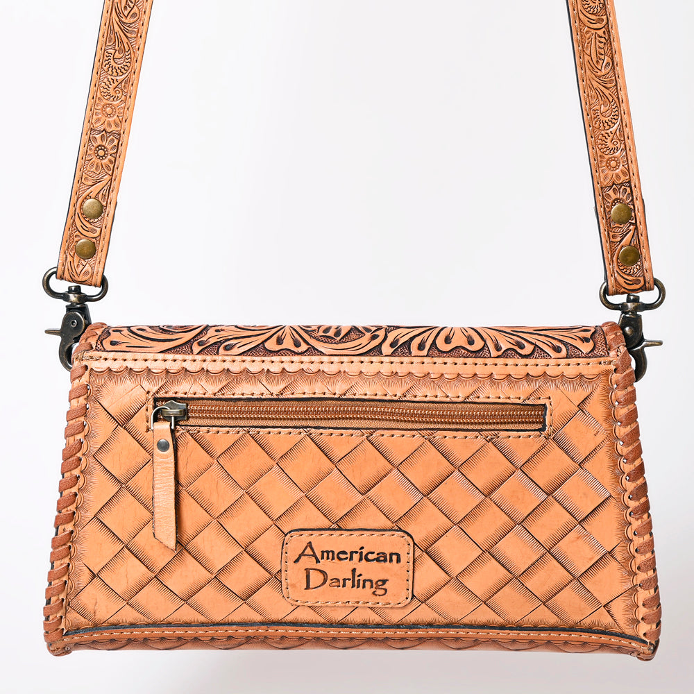 American Darling Wallet Hand Tooled Genuine Leather