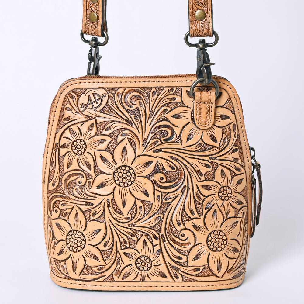 American Darling Crossbody Hand Tooled Genuine Leather