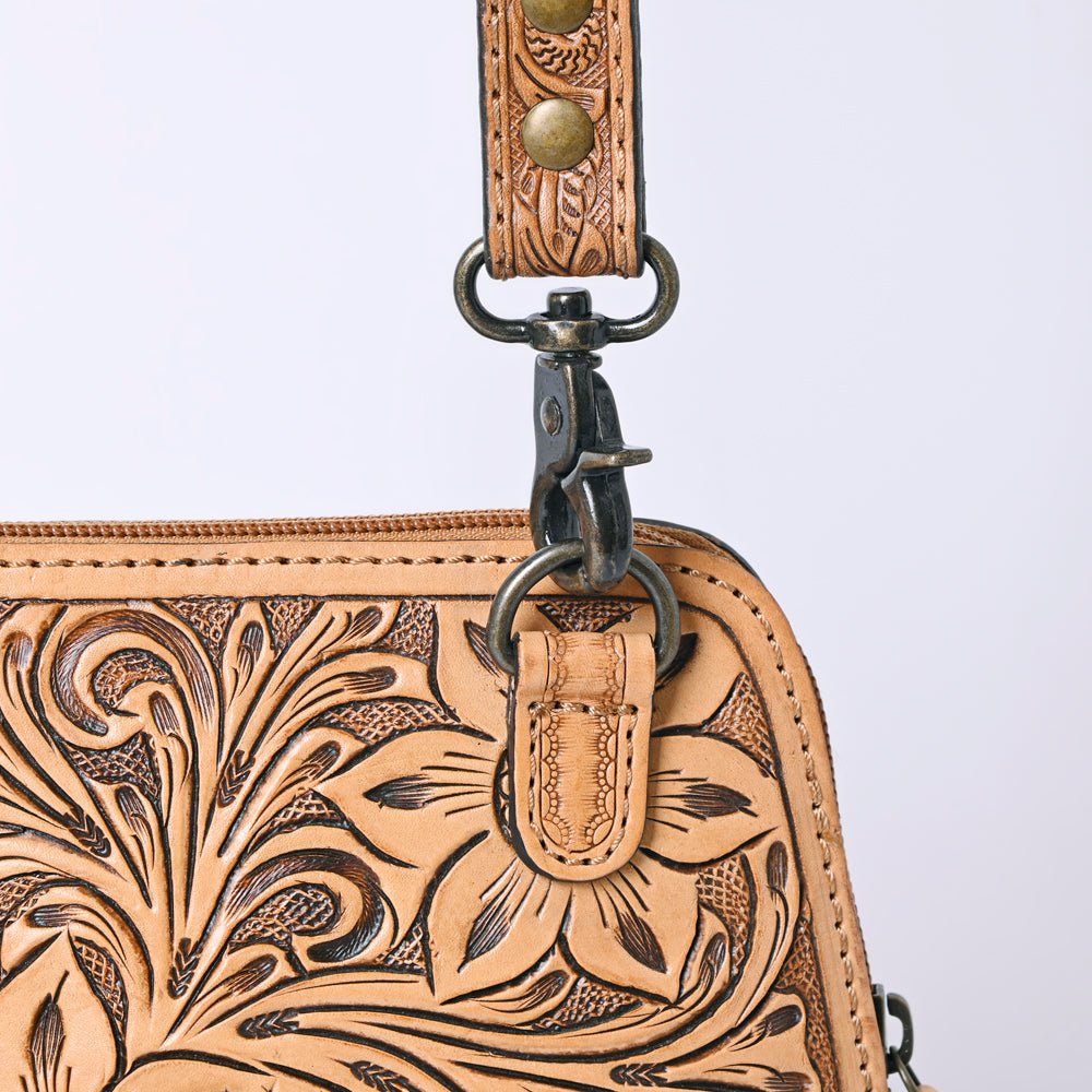 American Darling Crossbody Hand Tooled Genuine Leather