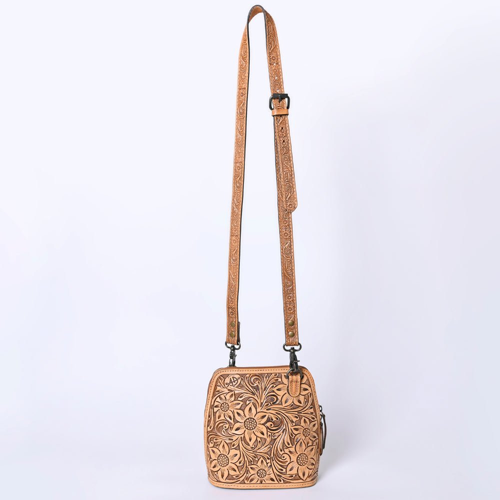 American Darling Crossbody Hand Tooled Genuine Leather