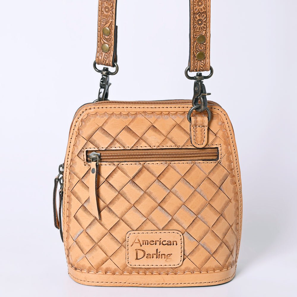American Darling Crossbody Hand Tooled Genuine Leather