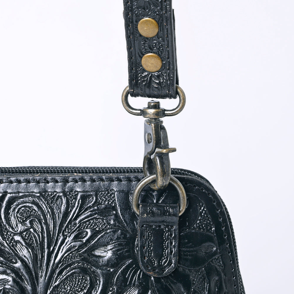 American Darling Western Leather Crossbody Bag Hand Tooled Floral Carved Purse with Adjustable Strap