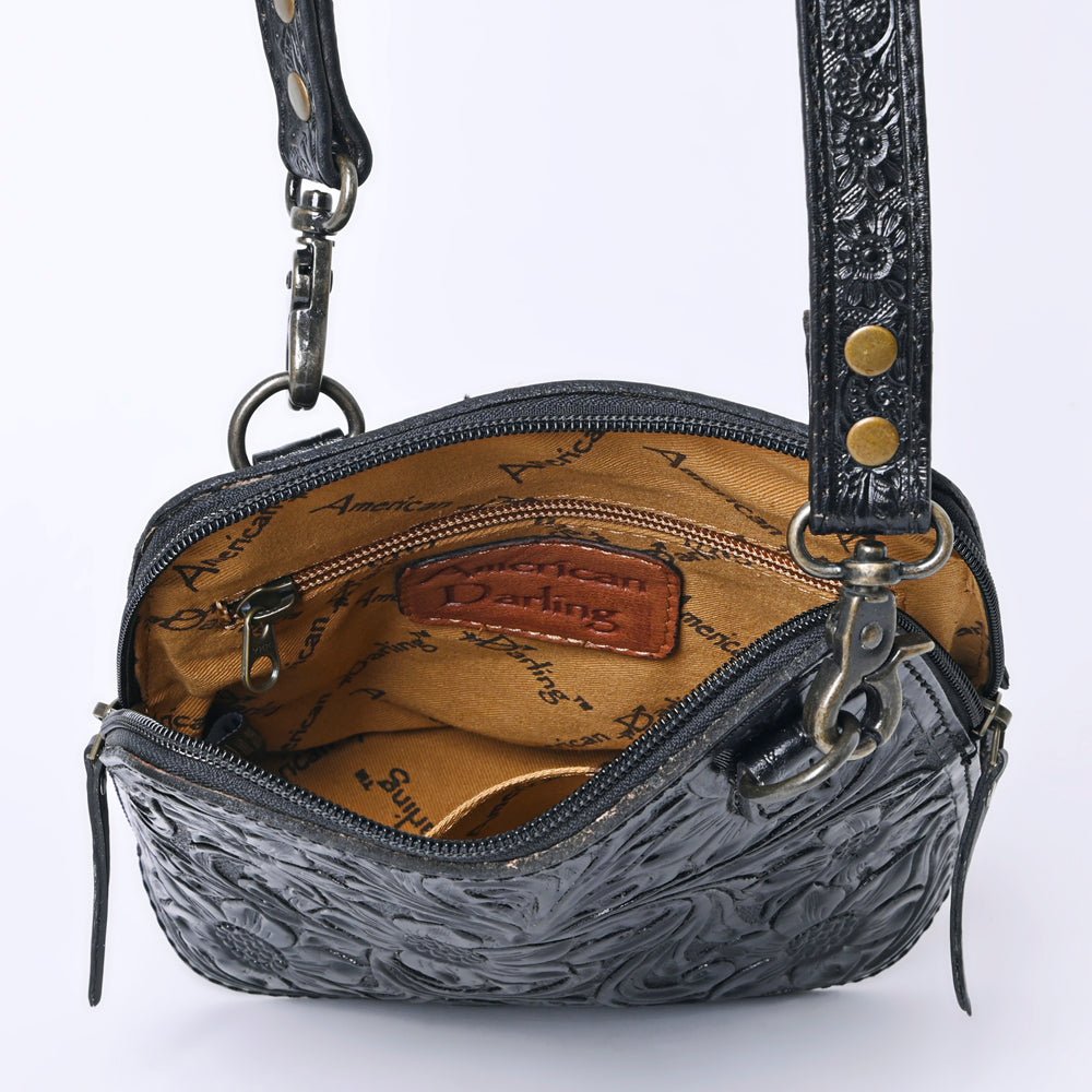 American Darling Crossbody Hand Tooled Genuine Leather