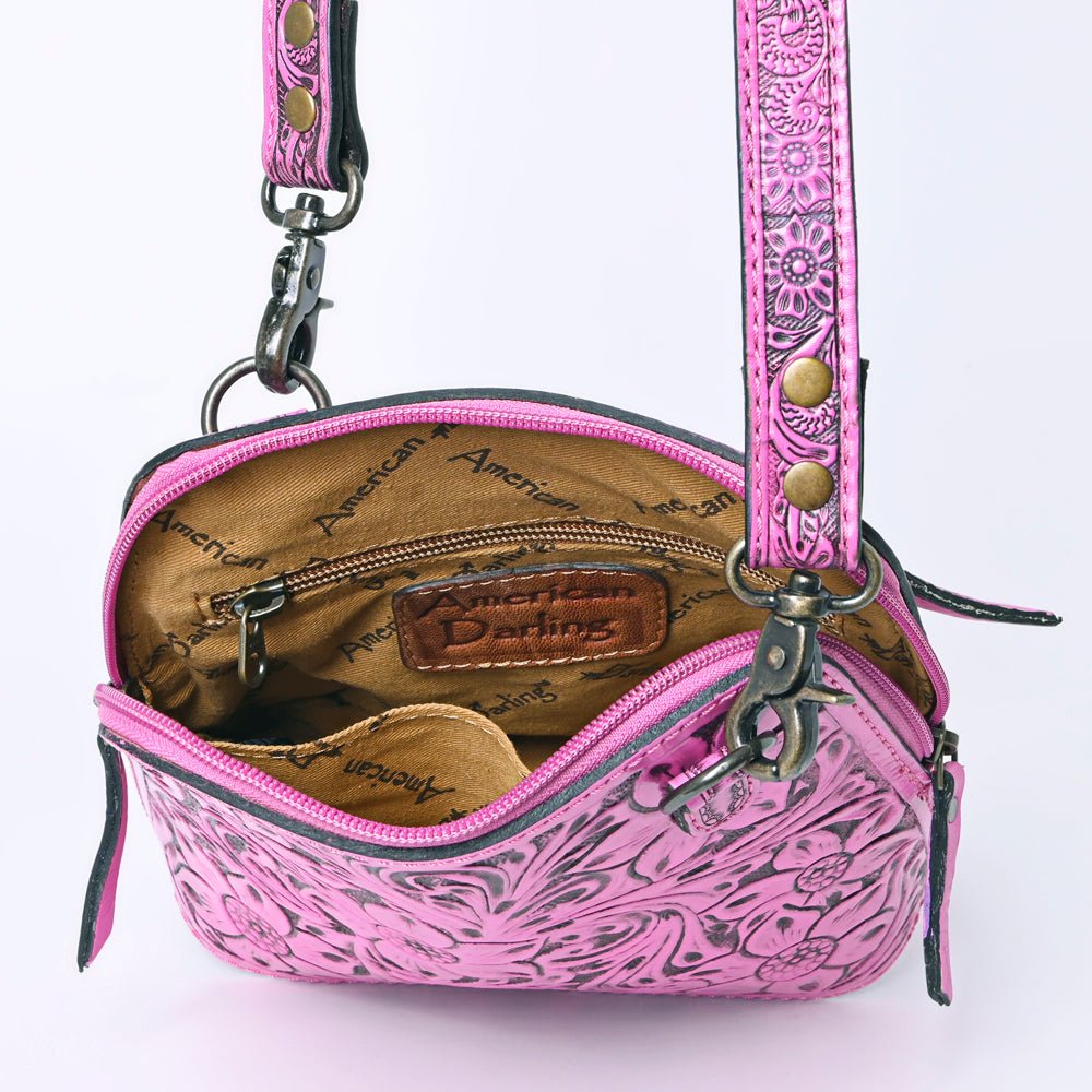 American Darling Crossbody Hand Tooled Genuine Leather