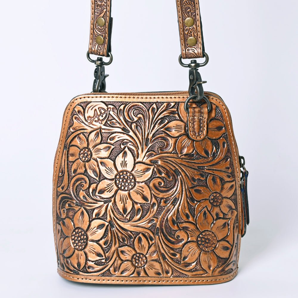 American Darling Crossbody Hand Tooled Genuine Leather