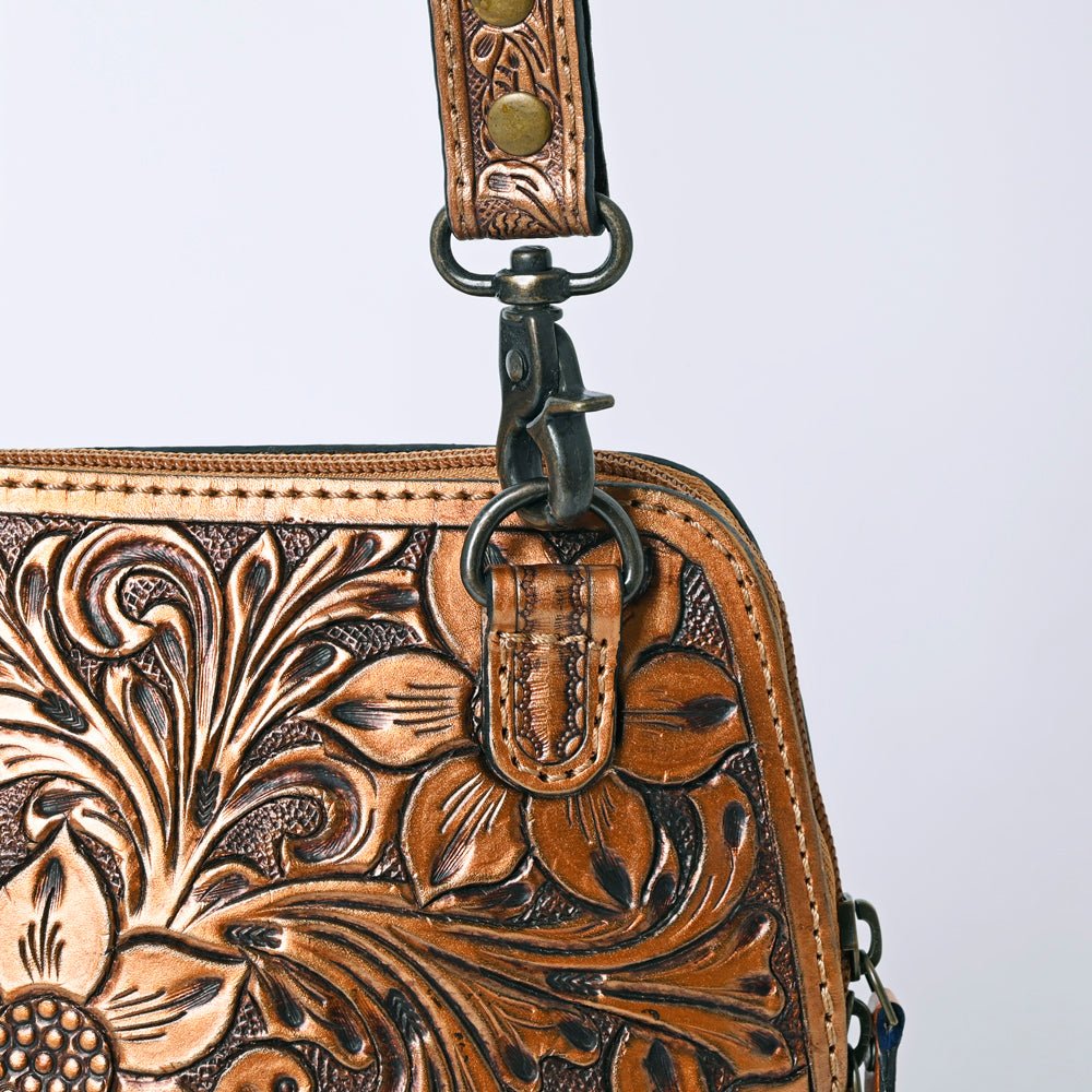American Darling Crossbody Hand Tooled Genuine Leather