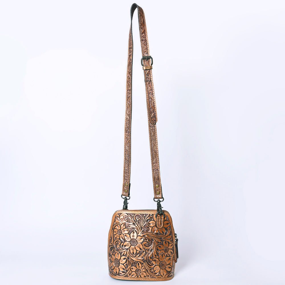American Darling Crossbody Hand Tooled Genuine Leather