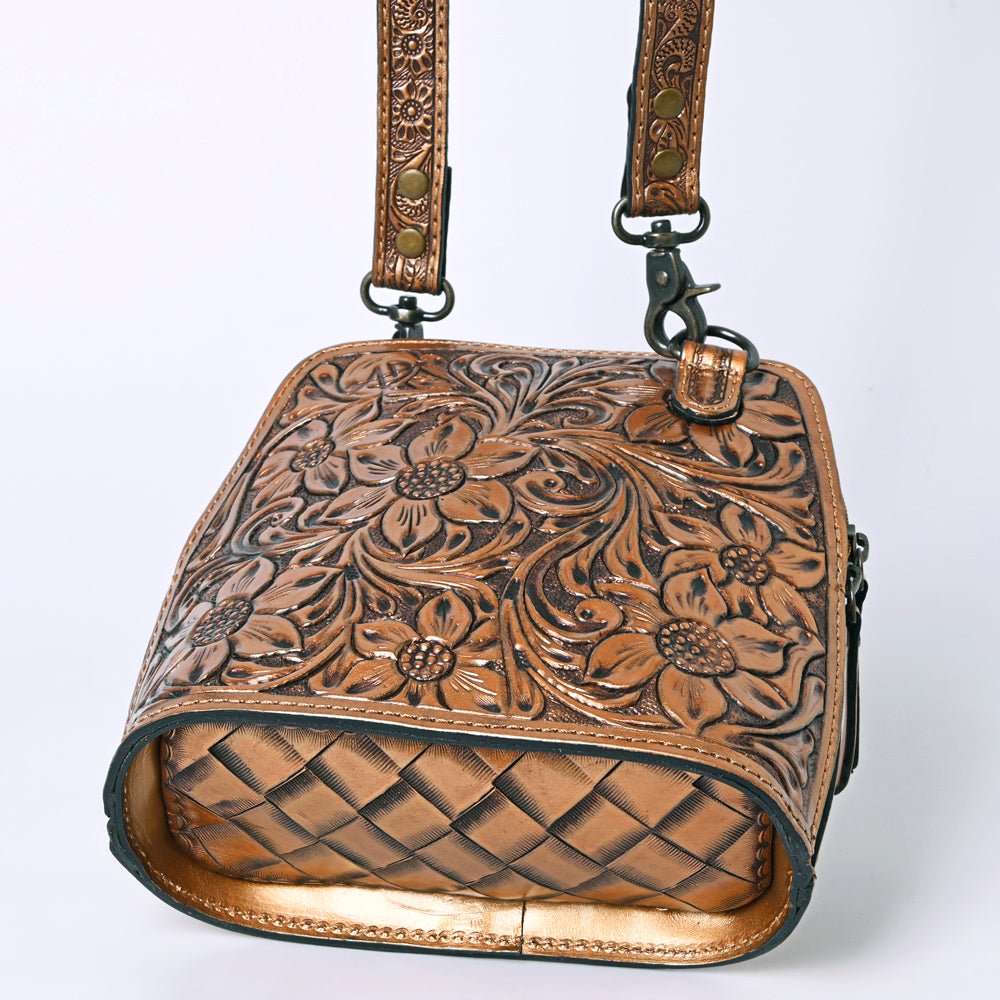 American Darling Crossbody Hand Tooled Genuine Leather