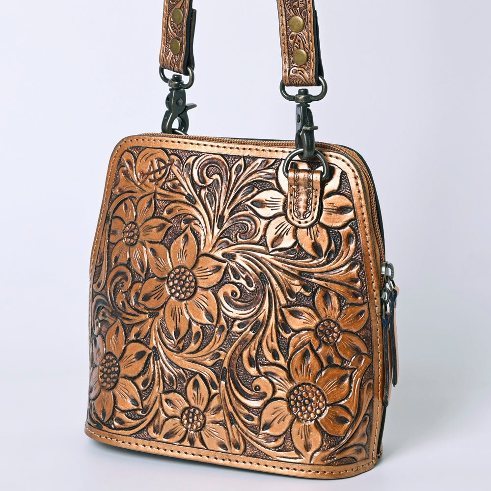 American Darling Crossbody Hand Tooled Genuine Leather