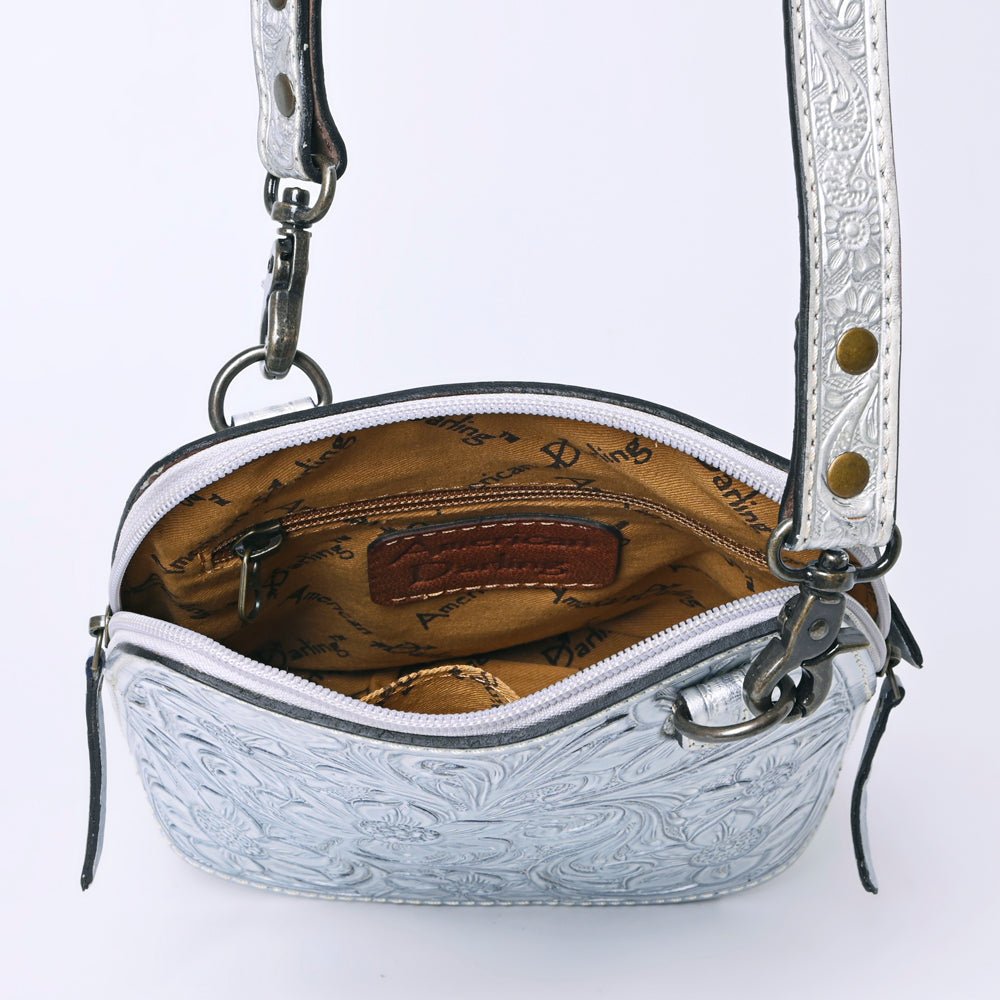 American Darling Crossbody Hand Tooled Genuine Leather