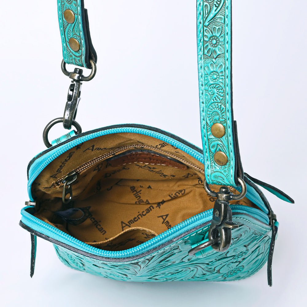 American Darling Crossbody Hand Tooled Genuine Leather