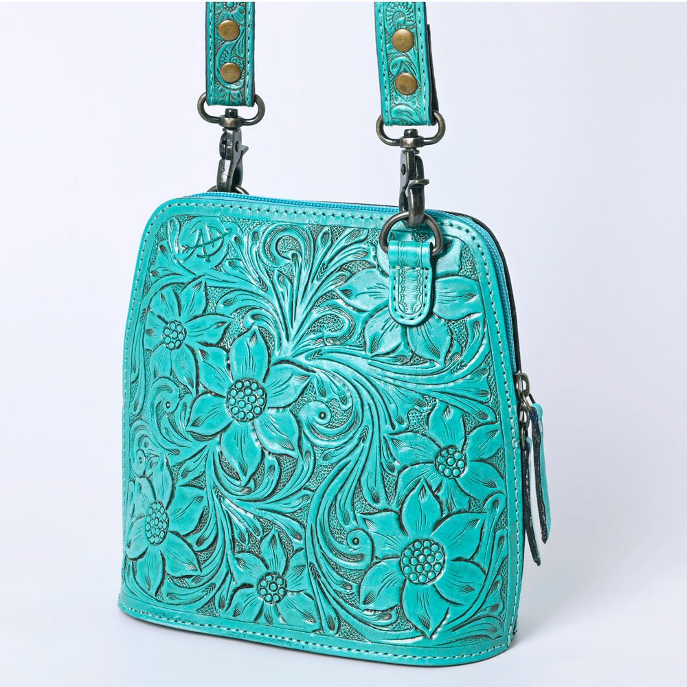 American Darling Crossbody Hand Tooled Genuine Leather
