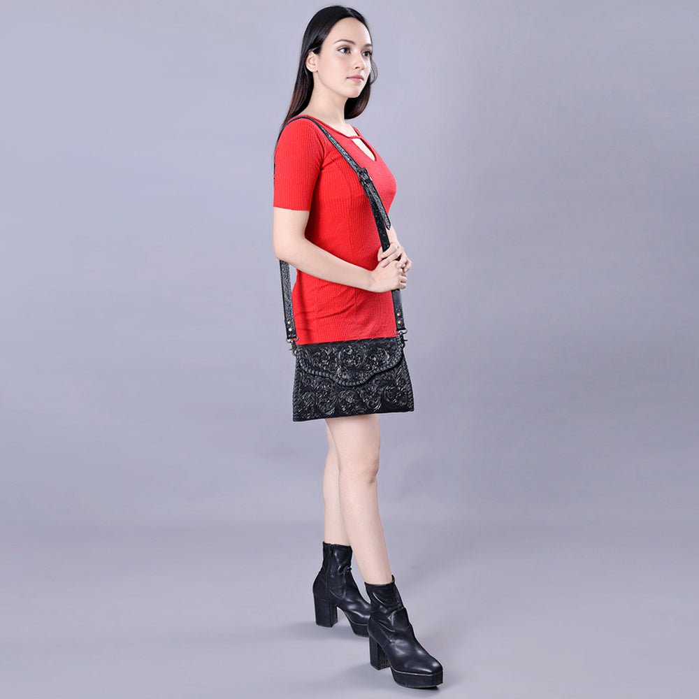 American Darling Hand-Tooled Genuine Leather Clutch