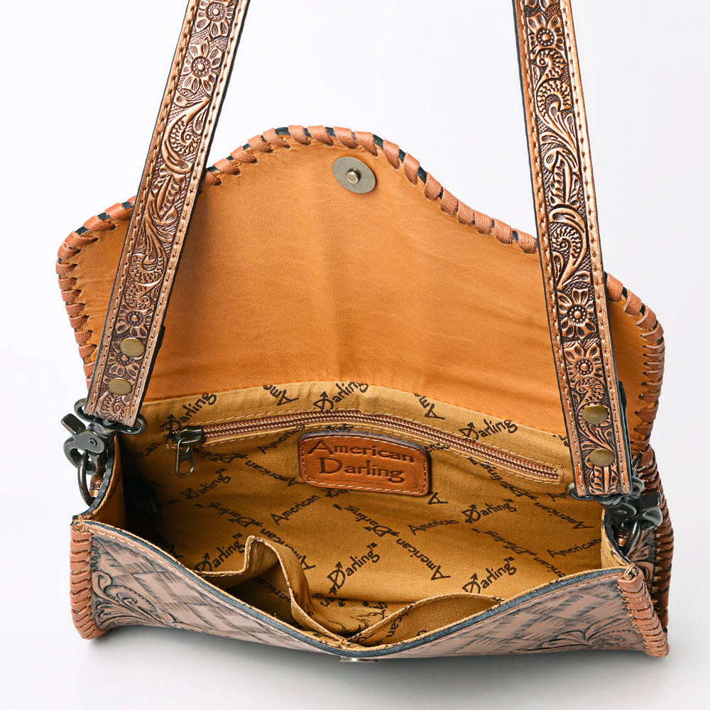 American Darling Hand-Tooled Genuine Leather Clutch
