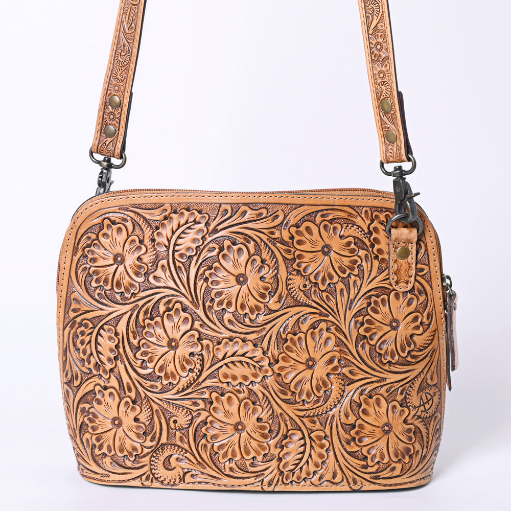 American Darling Crossbody Hand Tooled Genuine Leather