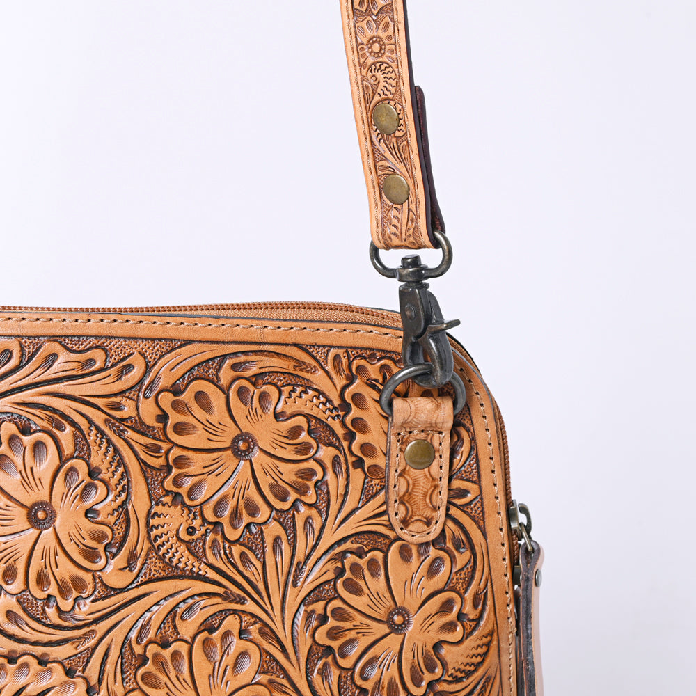 American Darling Crossbody Hand Tooled Genuine Leather