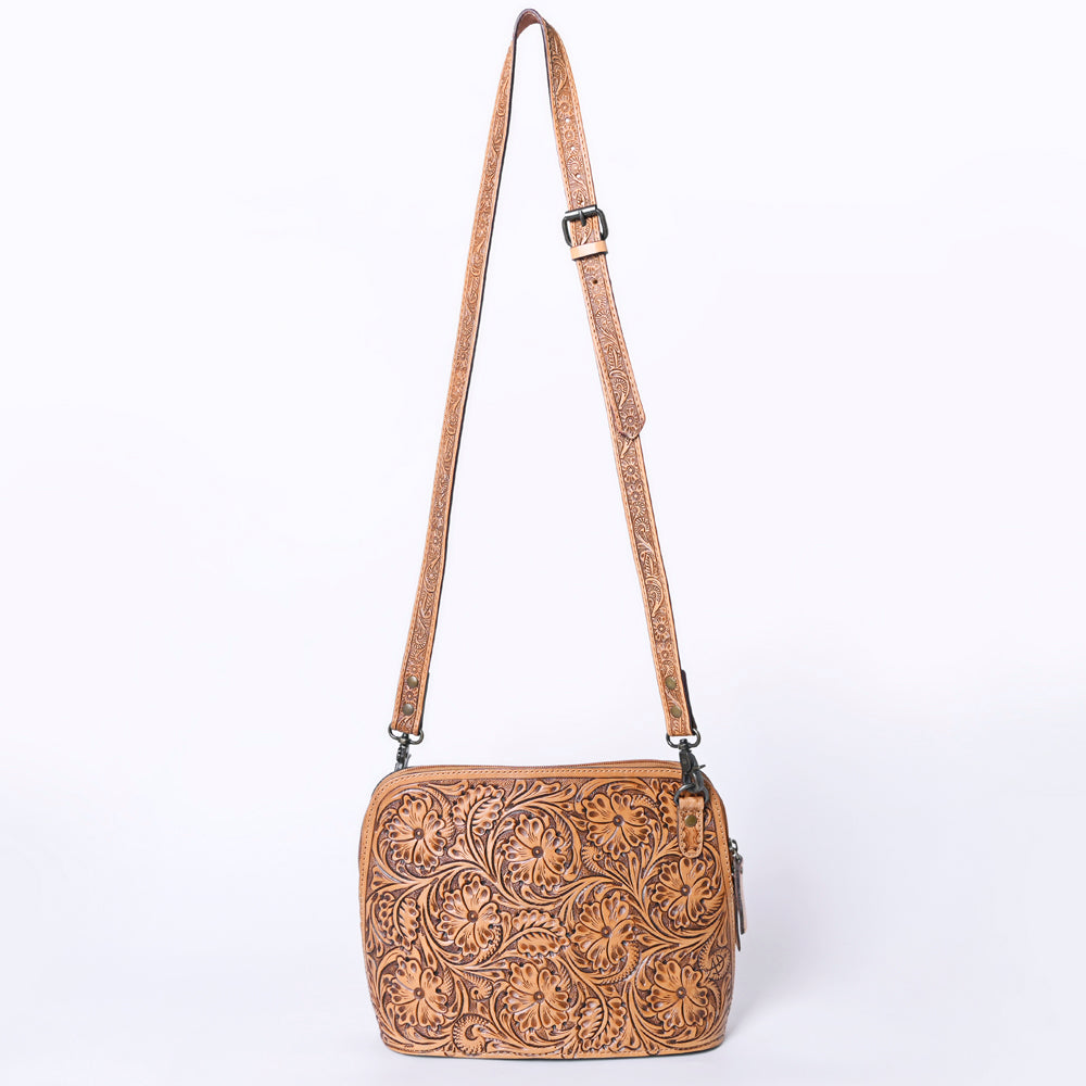 American Darling Crossbody Hand Tooled Genuine Leather