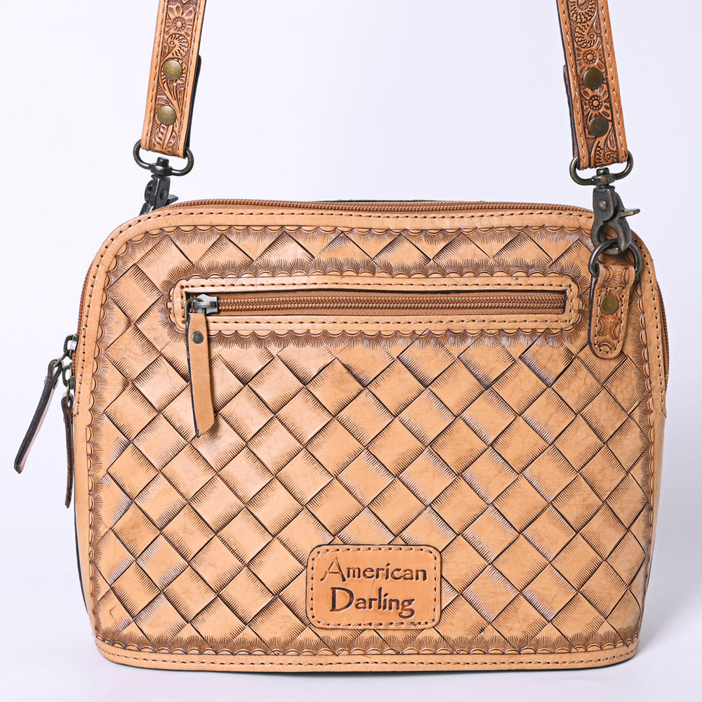 American Darling Crossbody Hand Tooled Genuine Leather