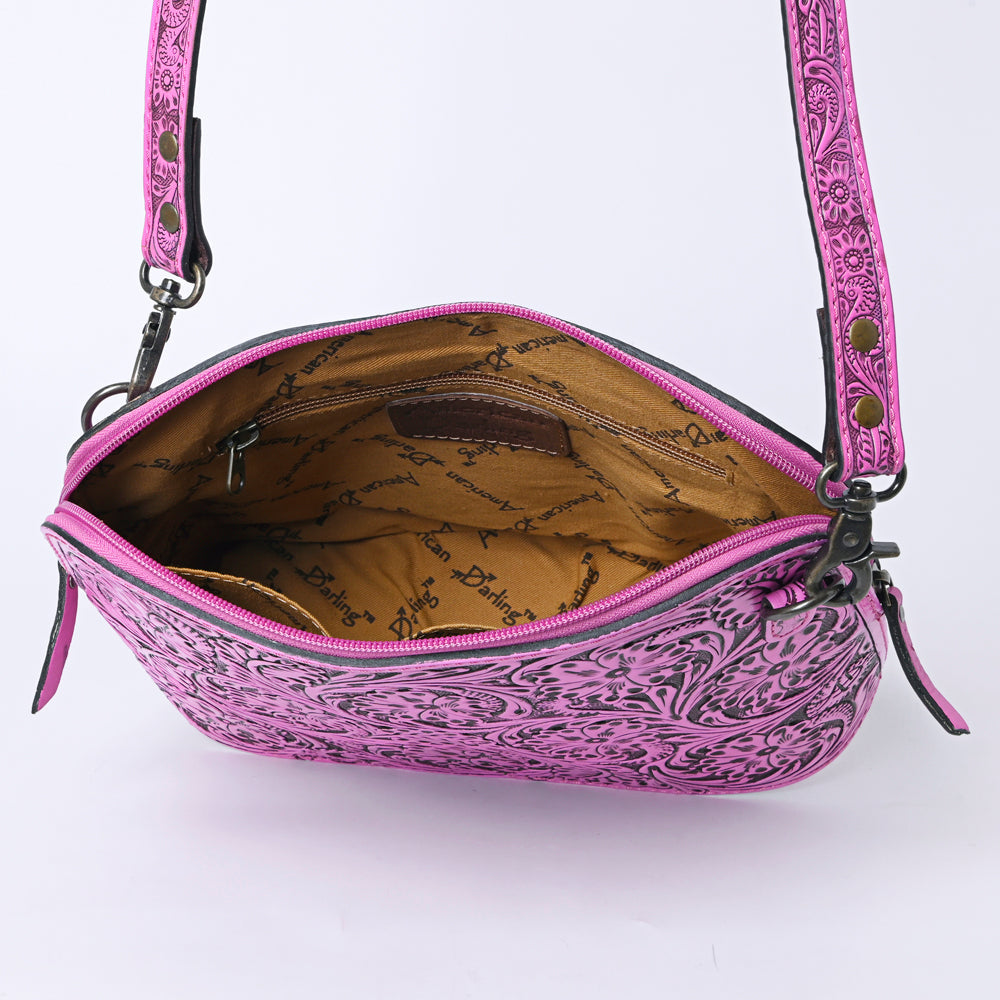 American Darling Crossbody Hand Tooled Genuine Leather