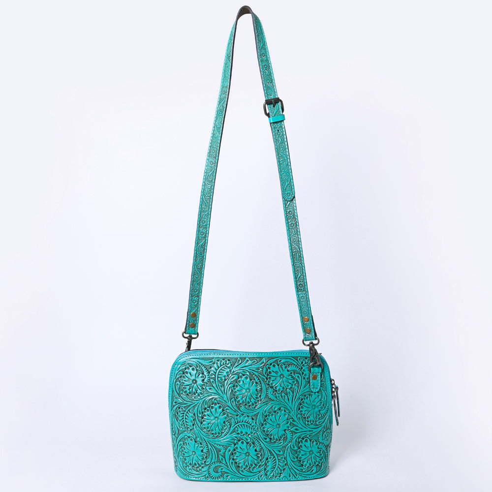 American Darling Crossbody Hand Tooled Genuine Leather