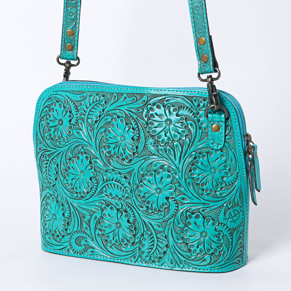 American Darling Crossbody Hand Tooled Genuine Leather