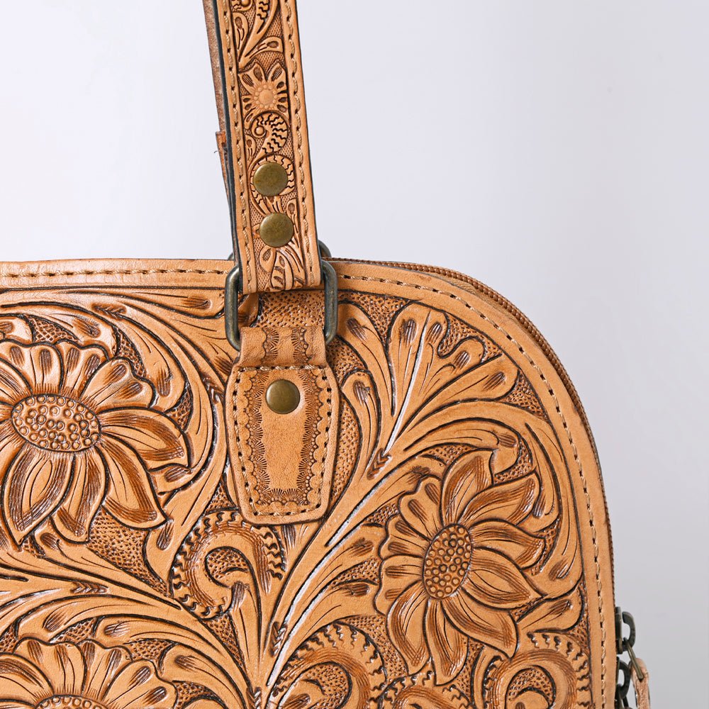 American Darling Tote Hand Tooled Genuine Leather
