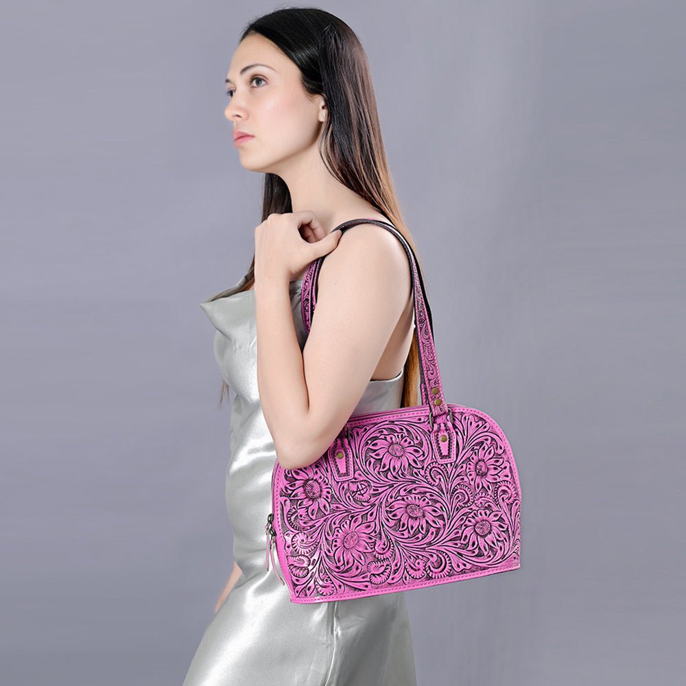 American Darling Tote Hand Tooled Genuine Leather