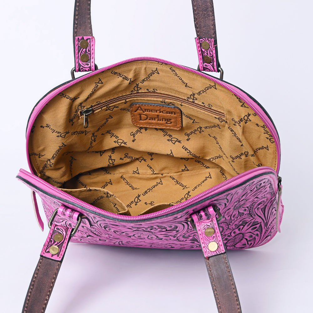 American Darling Tote Hand Tooled Genuine Leather