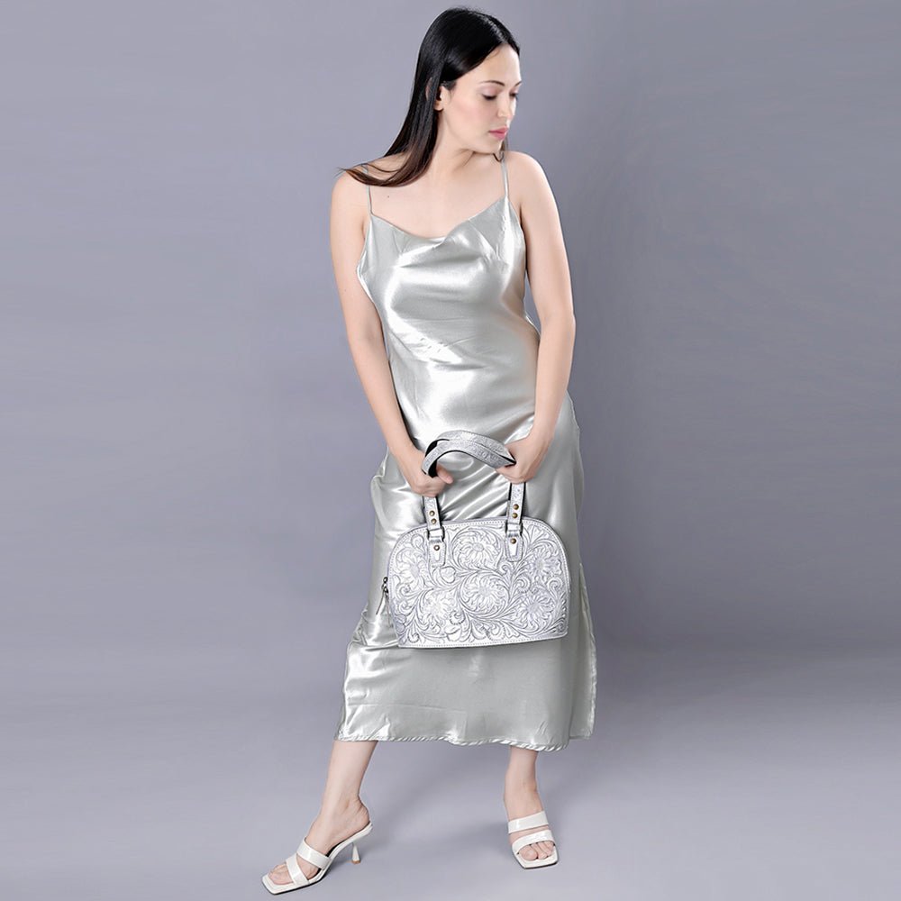 American Darling Tote Hand Tooled Genuine Leather