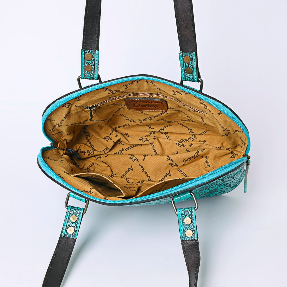American Darling Tote Hand Tooled Genuine Leather