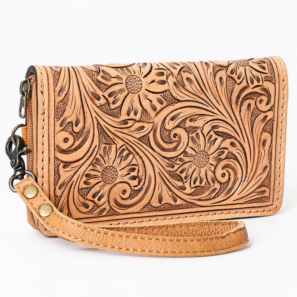 American Darling Clutch Hand Tooled Genuine Leather