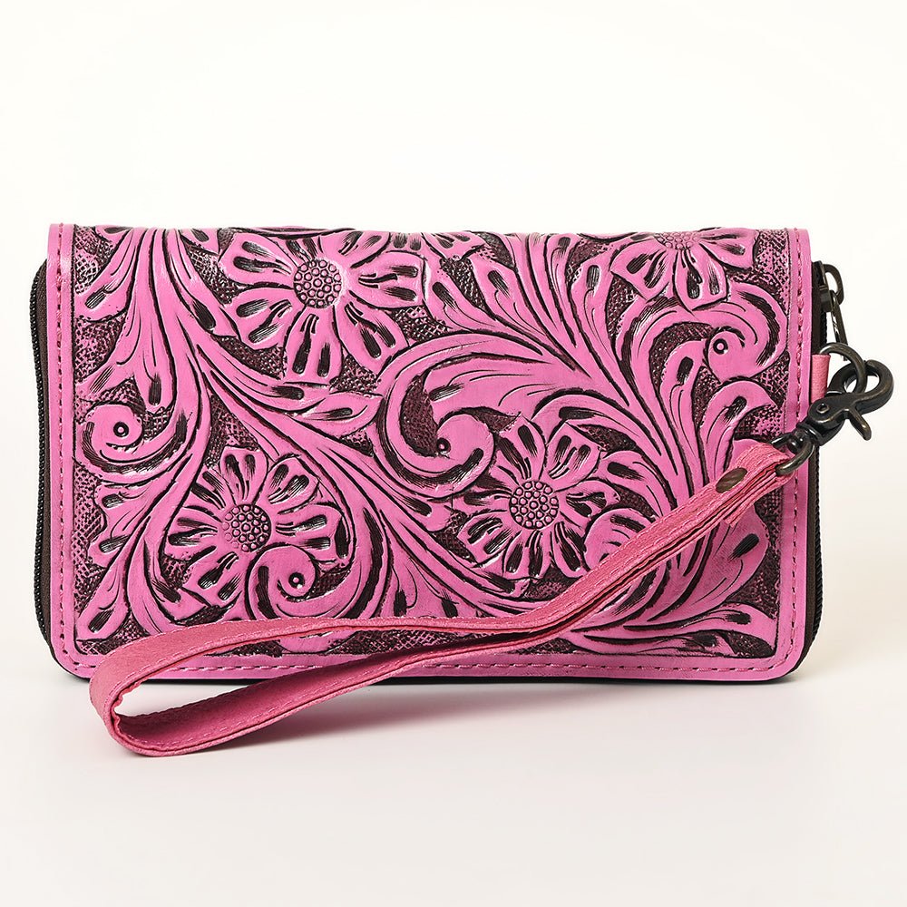 American Darling Clutch Hand Tooled Genuine Leather
