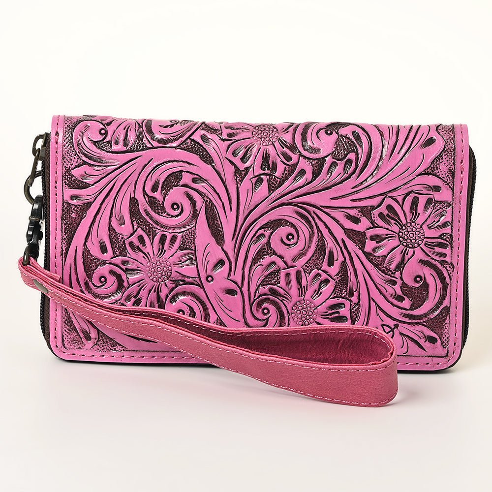 American Darling Clutch Hand Tooled Genuine Leather